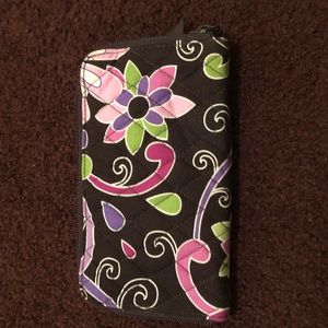 Vera Bradley large wallet in Purple Punch